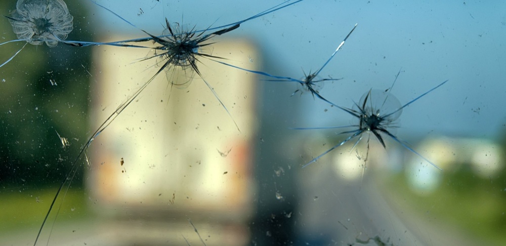 Windshield Shatters on the Highway